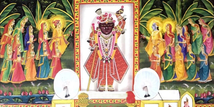 श्रीनाथजी में आज हरी गणगौर के दर्शन