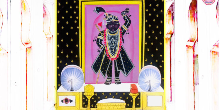 श्रीनाथजी में आज श्याम चुन्दडी का श्रृंगार