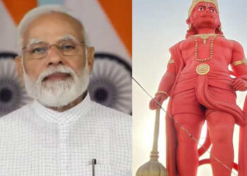 प्रधानमंत्री मोदी ने 108 फीट ऊंची हनुमानजी की प्रतिमा का किया अनावरण
