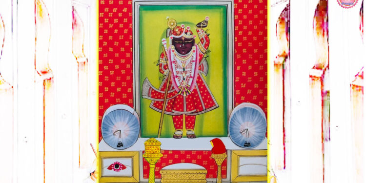 श्रीनाथजी में आज चौफूली चुन्दडी का श्रृंगार