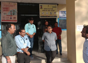 जिला कलेक्टर सक्सेना ने किया चारभुजा में निरीक्षण