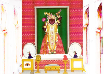 श्रीनाथजी को आज लहरिया के पिछोड़ा का श्रृंगार