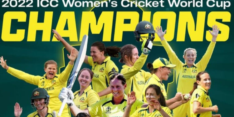 ऑस्ट्रेलिया की महिला क्रिकेट टीम ने किया वर्ल्ड कप पर कब्जा