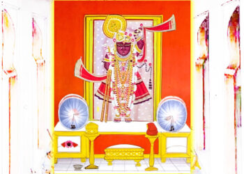 श्रीजी के आज ऋतू के आखिरी मुकुट काछनी श्रृंगार में दर्शन