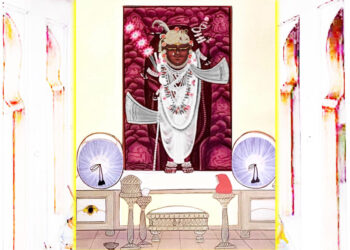 श्रीनाथजी के आज धोती पटका श्रृंगार में दर्शन