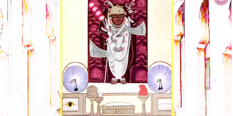 श्रीनाथजी के आज धोती पटका श्रृंगार में दर्शन