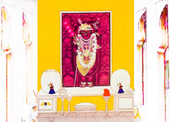 श्रीनाथजी के आड़बंद पर तुर्रा के श्रृंगार में दर्शन