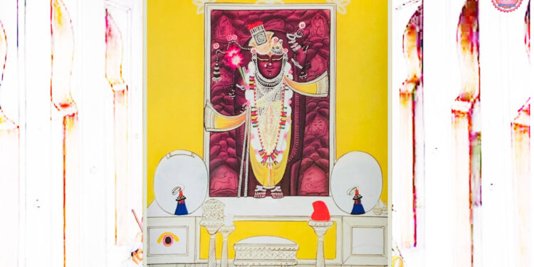 श्रीनाथजी में आज केसरी धोती पटका व सेहरा के श्रृंगार दर्शन