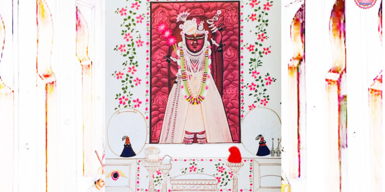 श्रीनाथजी के आज पिछोड़ा-पगा चन्द्रिका व अभ्यंग स्नान के श्रृंगार दर्शन