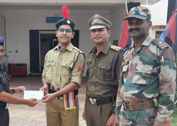 महाराणा मेवाड़ पब्लिक स्कूल के एनसीसी कैडेट सौरव सोनी छात्रवत्ति से सम्मानित