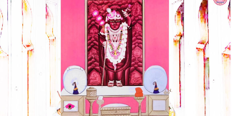 श्रीनाथजी में आज परधनी, छज्जेदार पाग, श्वेत मोर चंद्रिका का श्रृंगार