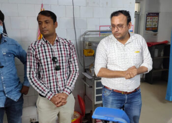 मनीष कुमार वैष्णव द्वारा कमला नेहरू स्वास्थ्य केन्द्र, का निरीक्षण किया गया