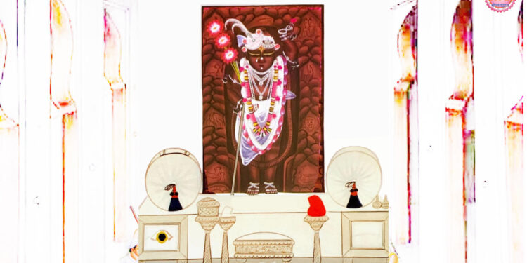 श्रीनाथजी में आज ऋतू के आखिरी आड़बंद के दर्शन