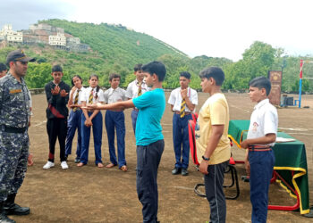 एमएमपीएस में हुई 1 राज नेवल यूनिट एनसीसी कैडेट नव प्रवेश परीक्षा