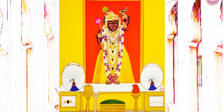 श्रीनाथजी में आज हिंडोलना रोपण के परचारगी श्रृंगार, चांदी का हिंडोलना