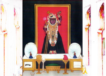 श्रीनाथजी में आज श्याम पिछोड़ा व ग्वाल पगा का श्रृंगार