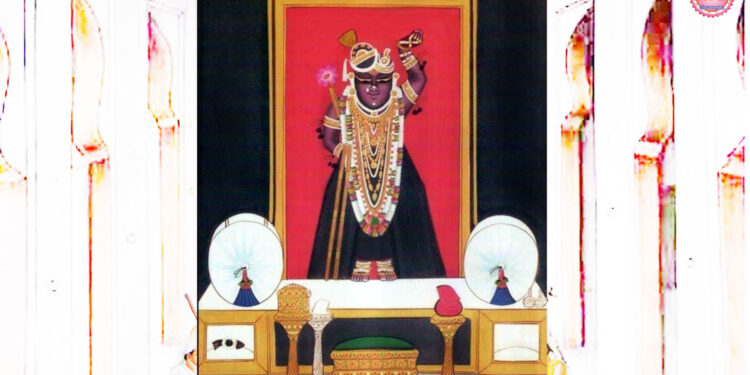 श्रीनाथजी में आज श्याम पिछोड़ा व ग्वाल पगा का श्रृंगार