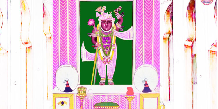 श्रीनाथजी में आज सूथन पटका का श्रृंगार