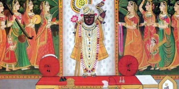 श्रीनाथजी में आज स्वर्ण बंगला व मुकुट-काछनी का श्रृंगार