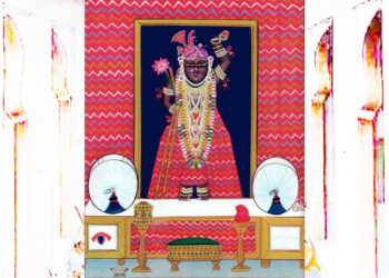 श्रीनाथजी में आज राजाशाही पिछोड़ा व कतरा के श्रृंगार