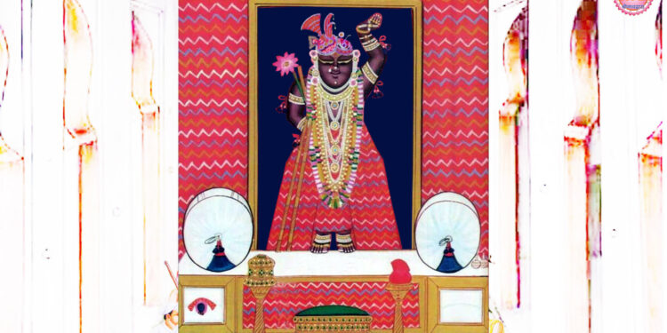 श्रीनाथजी में आज राजाशाही पिछोड़ा व कतरा के श्रृंगार