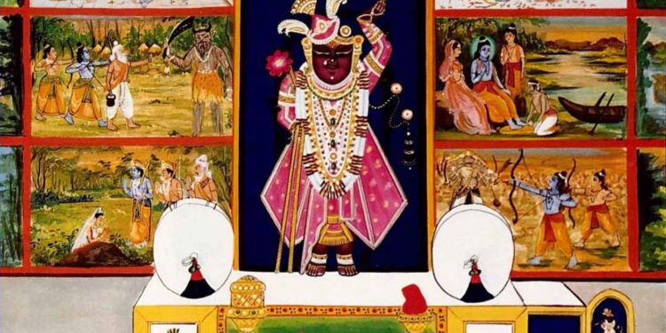 श्रीनाथजी में आज अद्भुत साज, श्रृंगार व कीर्तन