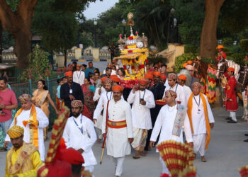 सिटी पेलेस में जलझूलनी एकादशी पर