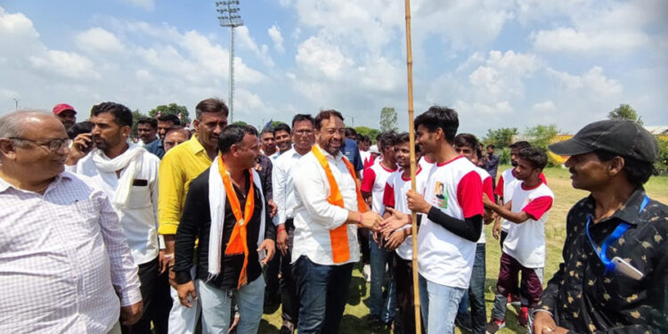 राजीव गांधी ग्रामीण ओलंपिक खेल प्रतियोगिता का ब्लाक स्तरीय कार्यक्रम