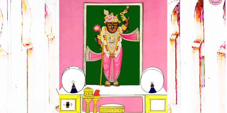 श्रीनाथजी के आज धोती पटका के श्रृंगार में दर्शन