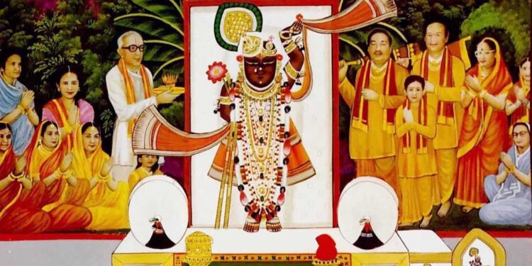 श्रीनाथजी को आज मुकुट-काछनी का श्रृंगार