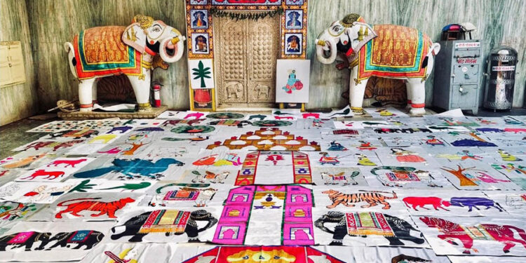 श्रीनाथजी की अद्भत सेवा प्रणालीका में सांझी के कोट की भावना