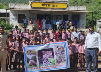 68 वां वन्यजीव सप्ताह विद्यार्थीयों को ट्रेन सफारी करवाई