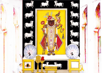 श्रीनाथजी में आज अधिक का छप्पनभोग (बड़ा मनोरथ), राते पीरे टिपारा का श्रृंगार