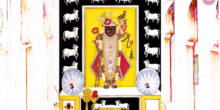 श्रीनाथजी में आज अधिक का छप्पनभोग (बड़ा मनोरथ), राते पीरे टिपारा का श्रृंगार