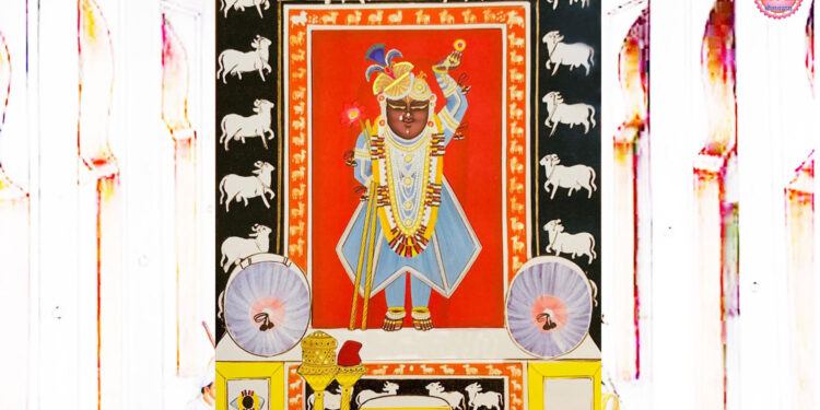 श्रीनाथजी में आज अधिक का छप्पनभोग (बड़ा मनोरथ), राते पीरे टिपारा का श्रृंगार