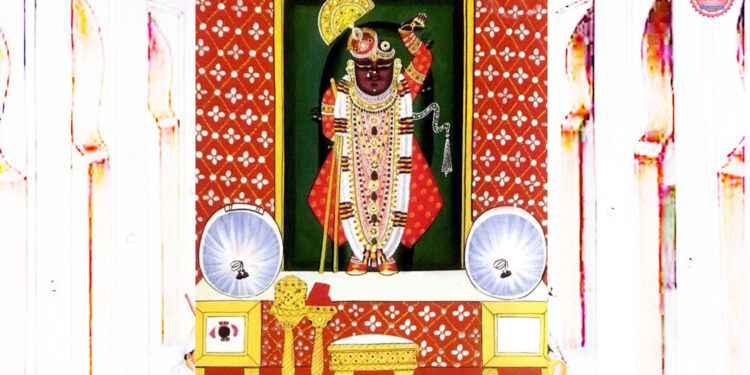 श्रीनाथजी में आज लाल घटा के दर्शन