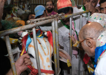 श्रीजी प्रभु में तिलकायत श्री एवं श्री विशाल बावा ने की कान जगाई