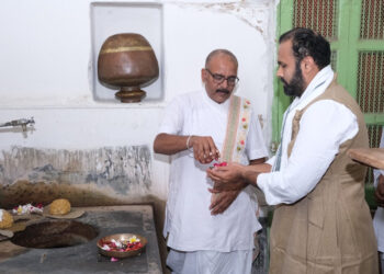 श्री विशाल बावा ने पातल घर की पोली के जीर्णोद्धार का किया पूजन एवं निर्माण कार्यों का सघन निरीक्षण