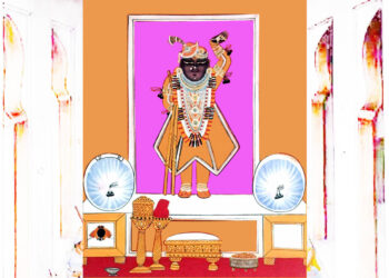 श्रीनाथजी में आज अमरसी वस्त्र, जमाव का कतरा के श्रृंगार