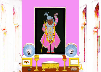 श्रीनाथजी के आज चाकदार पर पगा चंद्रिका श्रृंगार में दर्शन