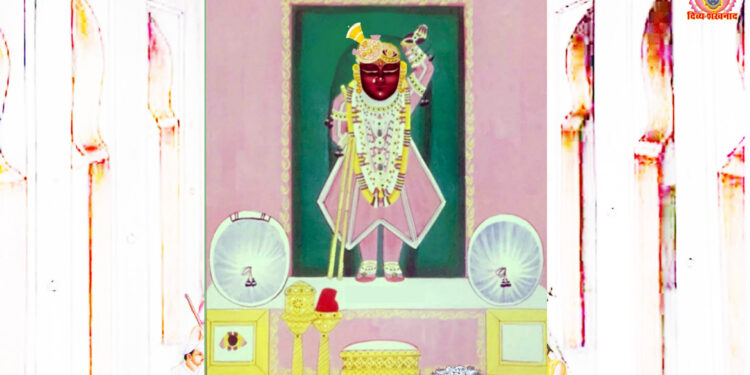 श्रीनाथजी में आज चाकदार पर जडाऊ ग्वाल पगा का श्रृंगार