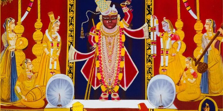 श्रीनाथजी में आज शीतकाल के सेहरा का द्वितीय श्रृंगार