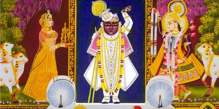 श्रीनाथजी के आज पान के मुकुट का श्रृंगार