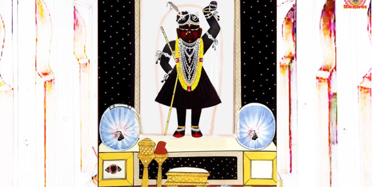 श्रीनाथजी में आज अमावस के घुंडी-नाका के श्रृंगार