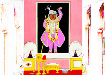 श्रीनाथजी में आज चाकदार पर ग्वाल पगा का श्रृंगार