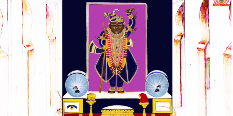 श्रीनाथजी के आज श्याम जरी के वस्त्र, कतरा-तुर्री का श्रृंगार