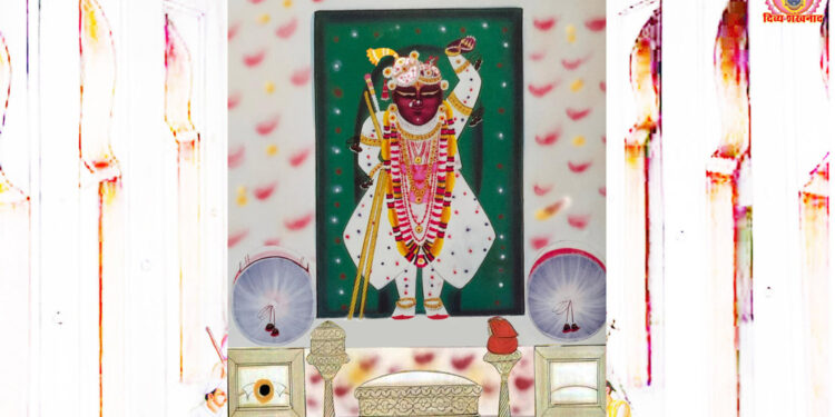 श्रीनाथजी के आज चाकदार पर कतरा श्रृंगार के दर्शन