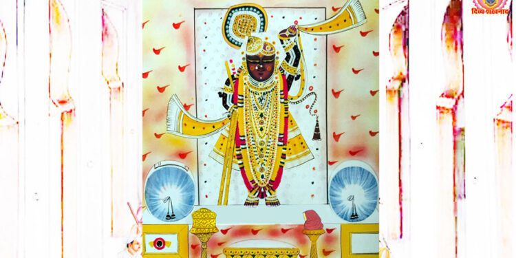 श्रीनाथजी के आज मुकुट-काछनी श्रृंगार में दर्शन