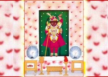 श्रीनाथजी के आज अबीर की चोली के श्रृंगार में दर्शन