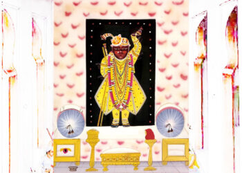 श्रीनाथजी के आज ग्वाल पगा पर कतरा श्रृंगार में दर्शन